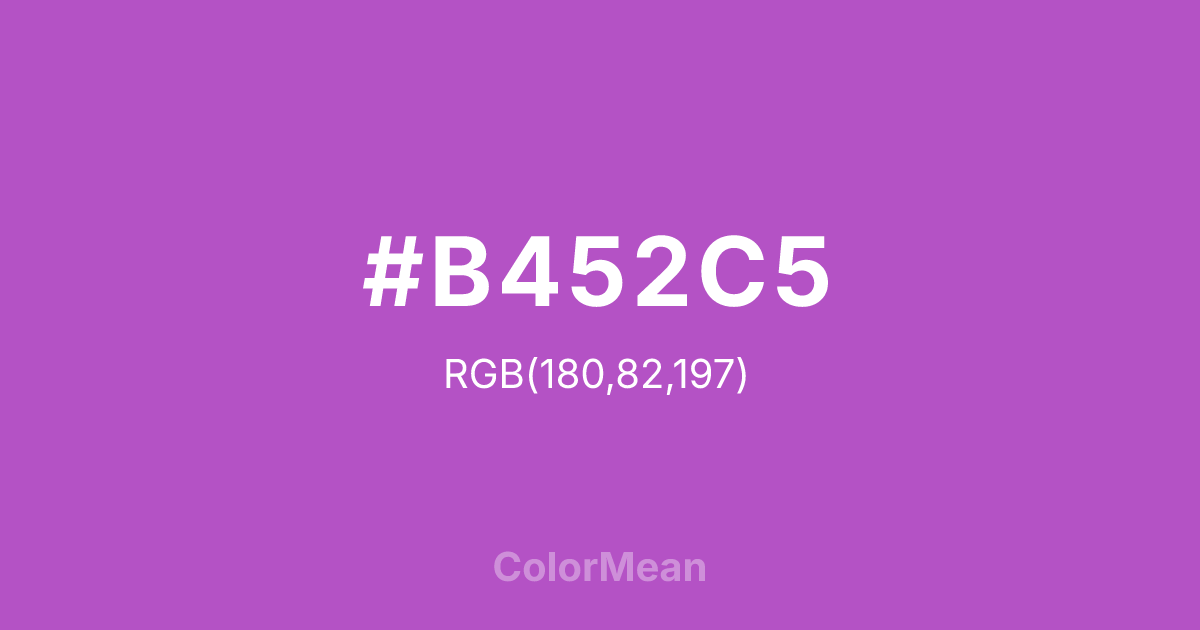 #B452C5 color swatch
