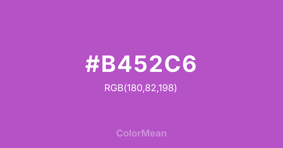 #B452C6 color swatch