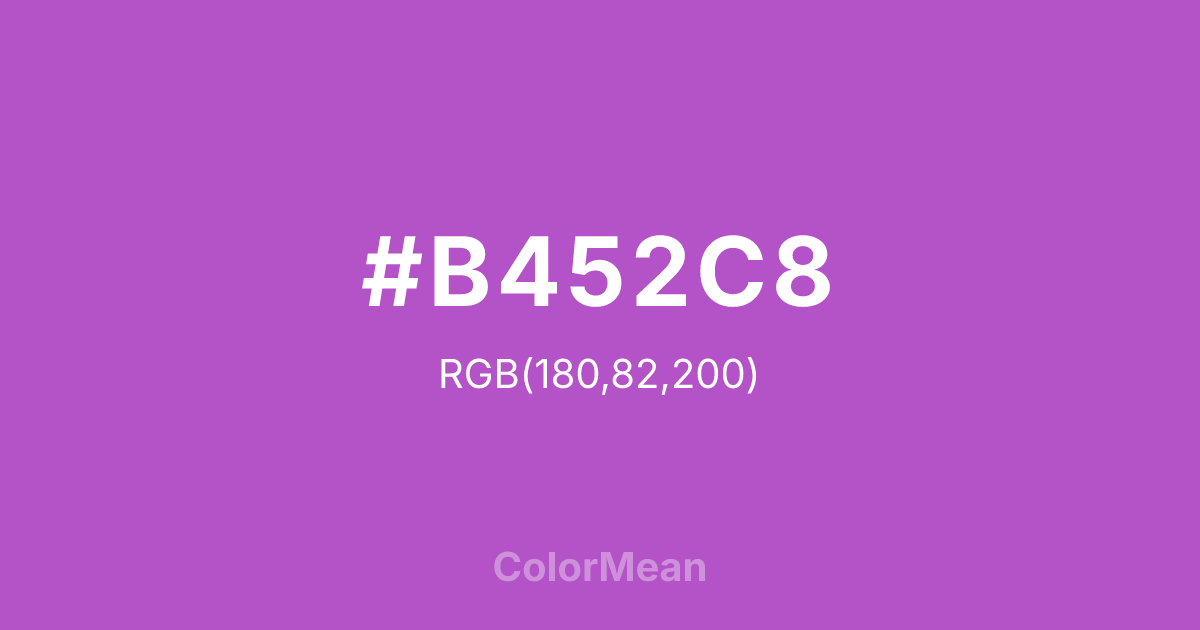#B452C8 color swatch