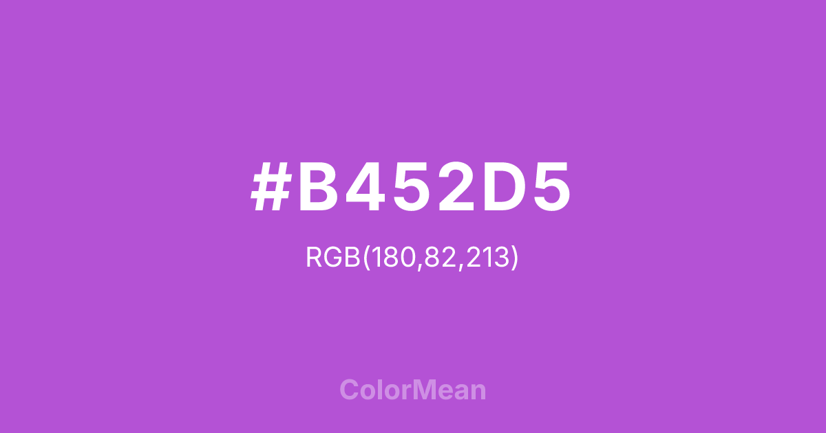 #B452D5 color swatch