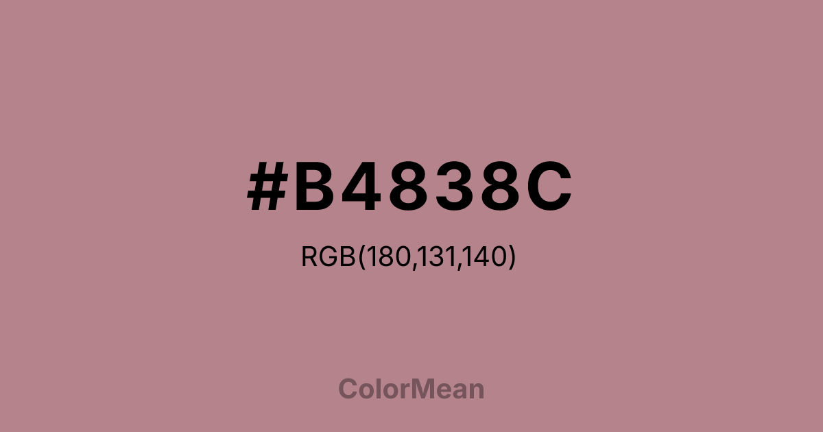 #B4838C color swatch