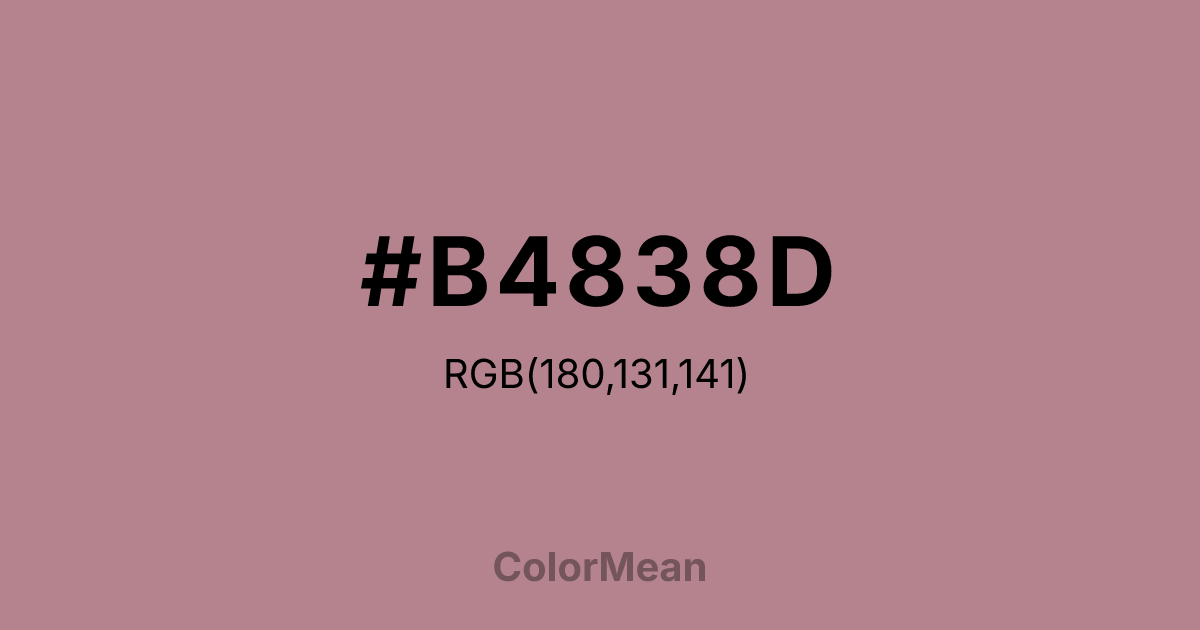 #B4838D color swatch