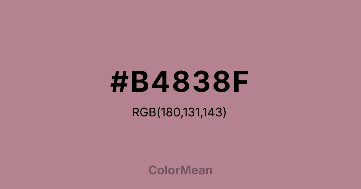 #B4838F color swatch
