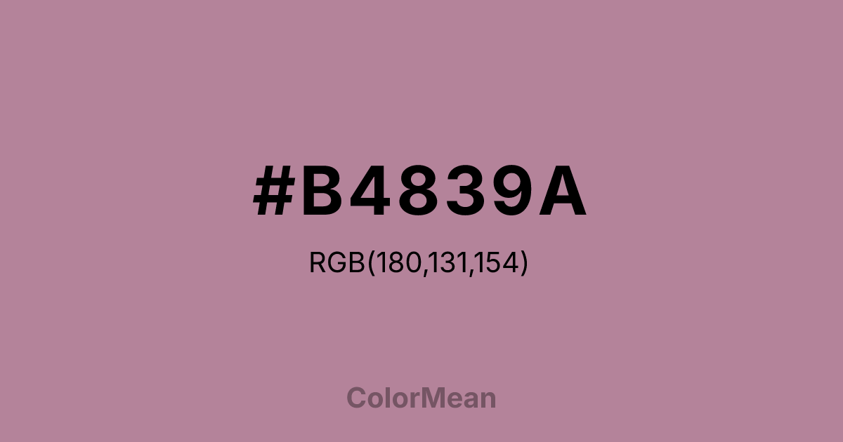 #B4839A color swatch