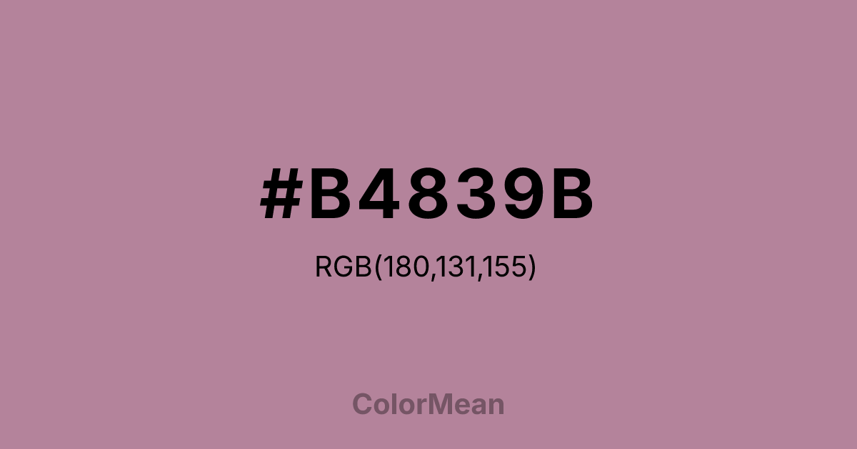 #B4839B color swatch