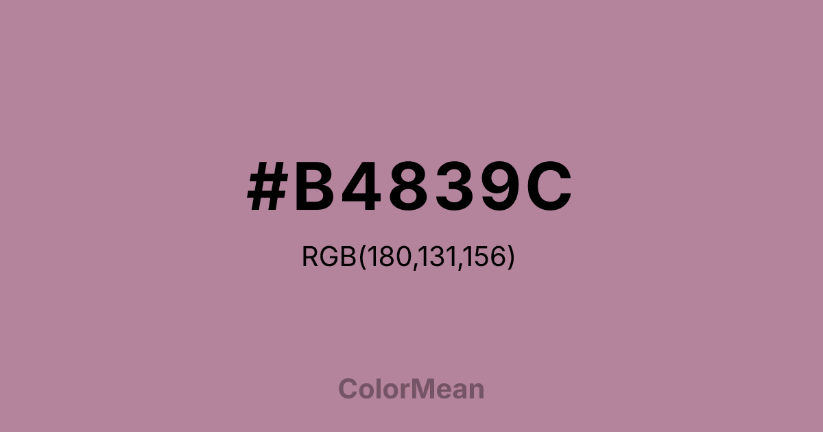#B4839C color swatch