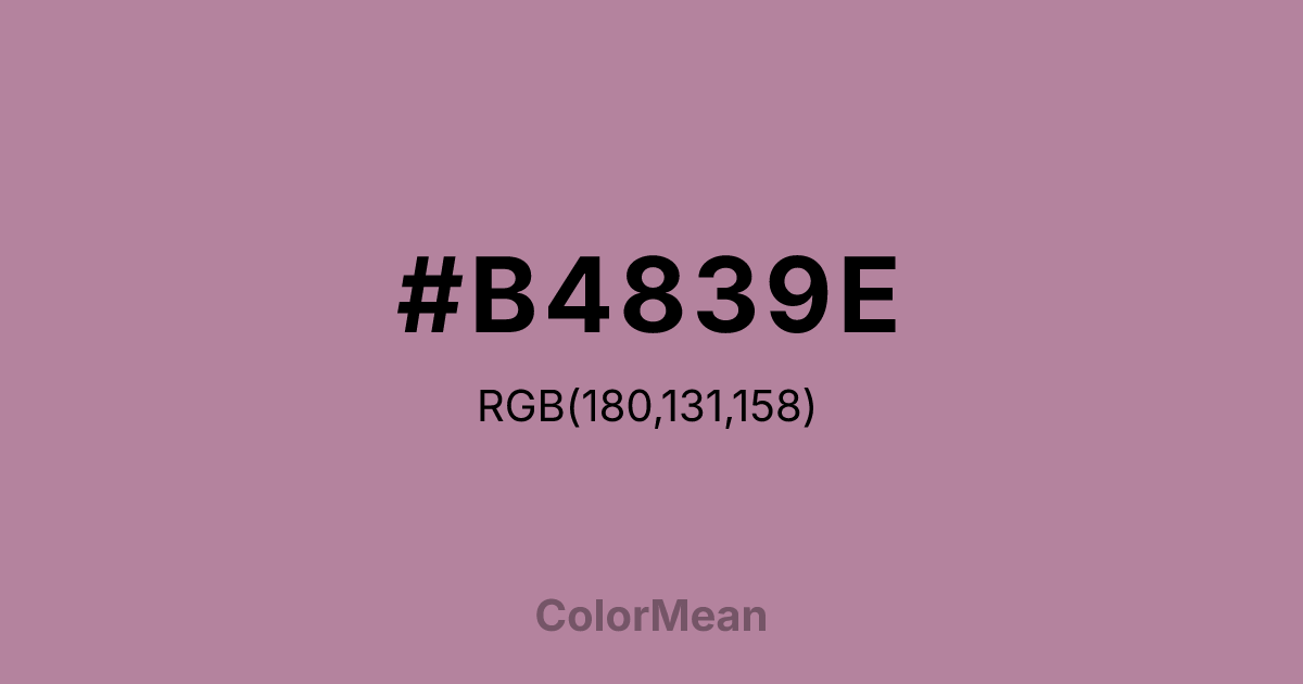 #B4839E color swatch