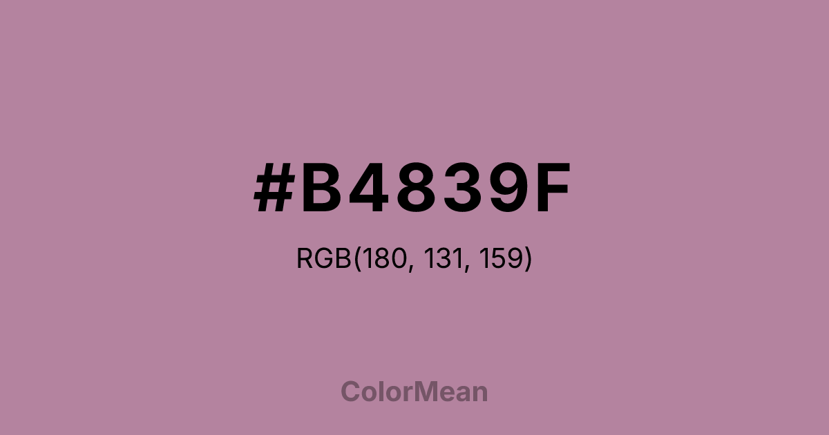 #B4839F color swatch