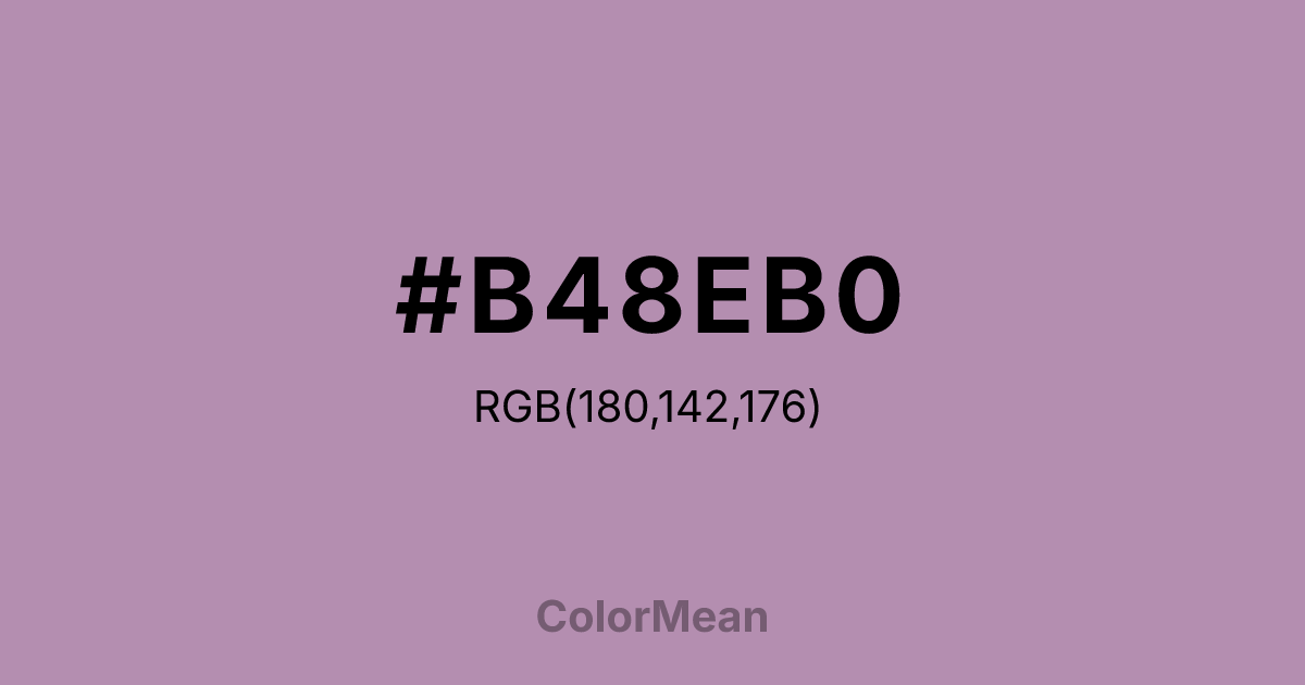 #B48EB0 color swatch