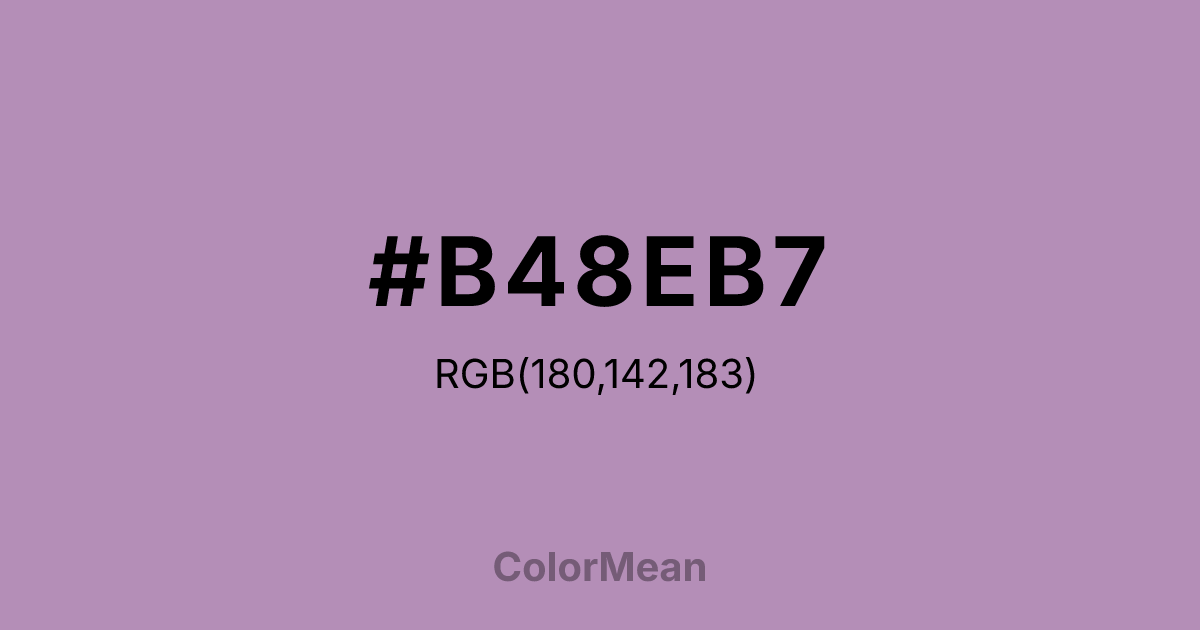 #B48EB7 color swatch