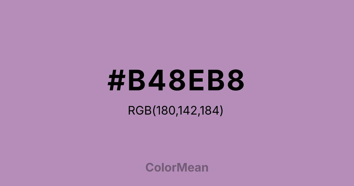 #B48EB8 color swatch