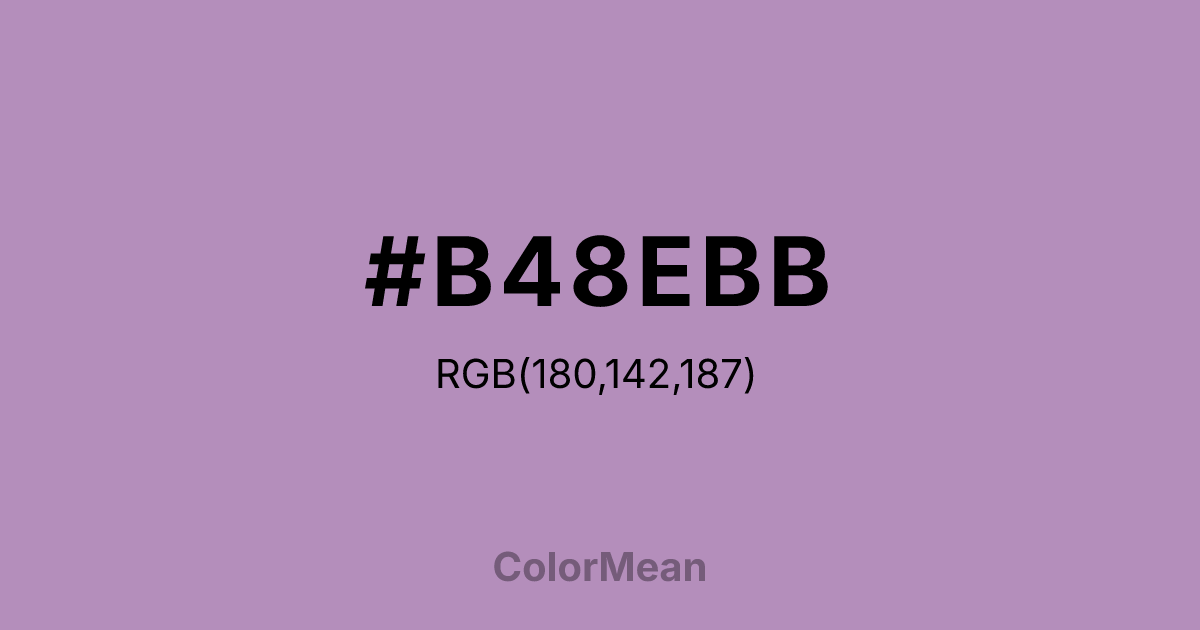 #B48EBB color swatch