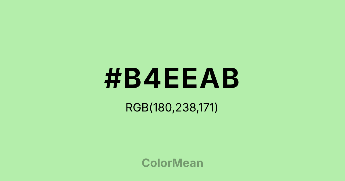 #B4EEAB color swatch