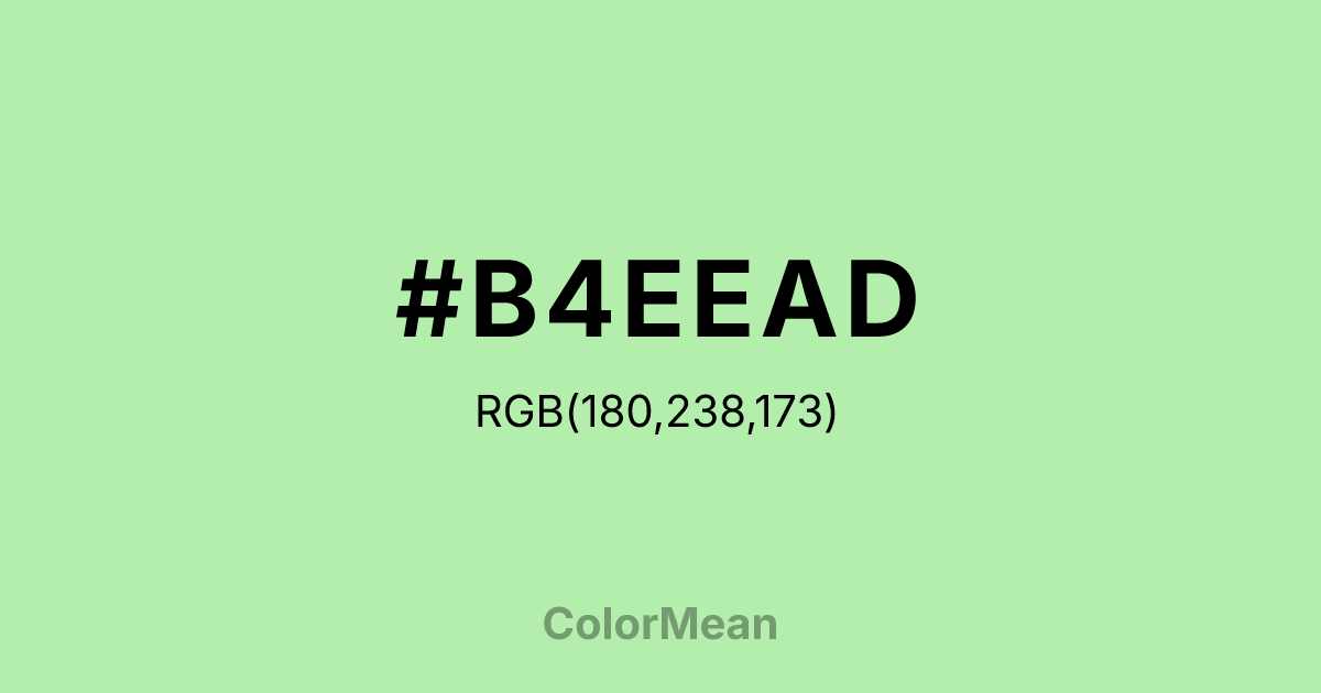 #B4EEAD color swatch