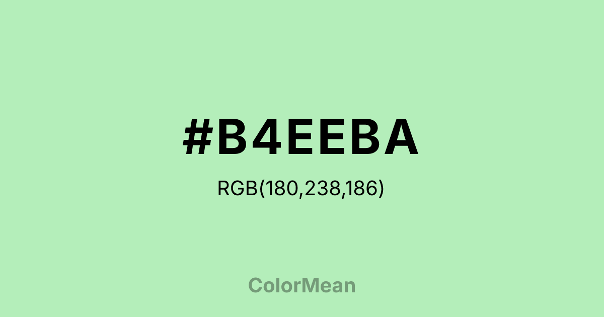 #B4EEBA color swatch