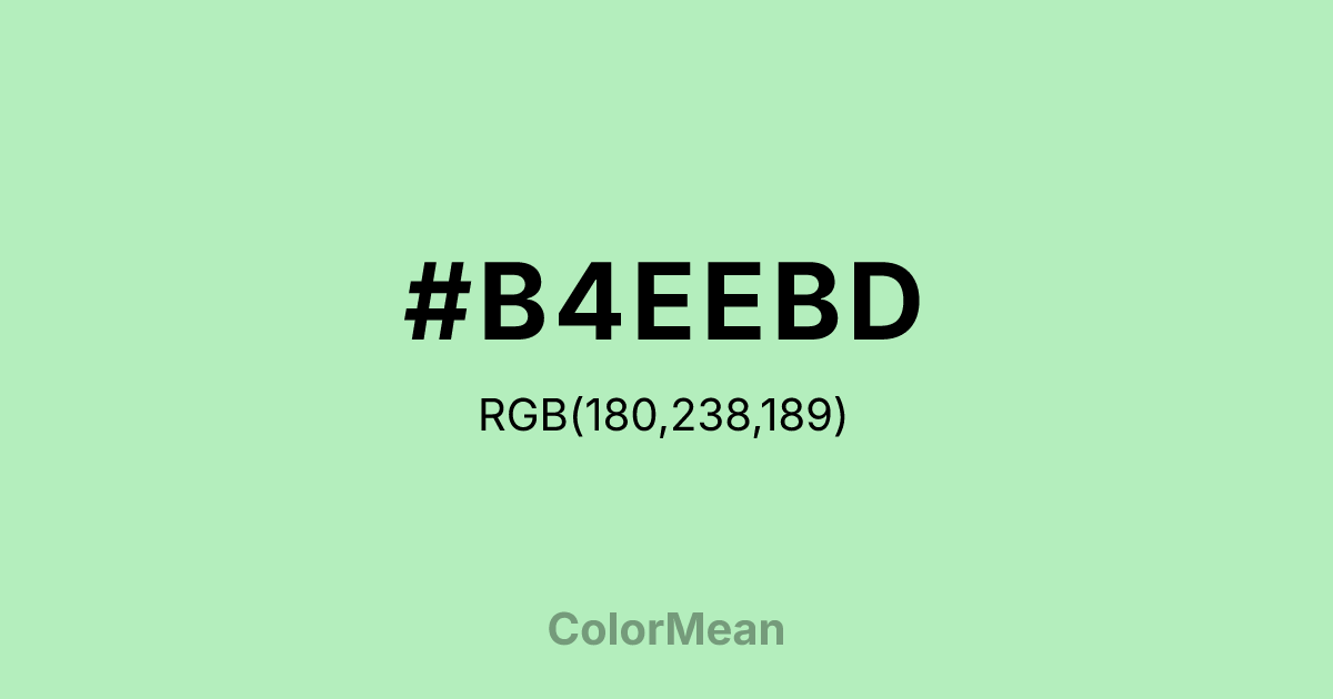 #B4EEBD color swatch