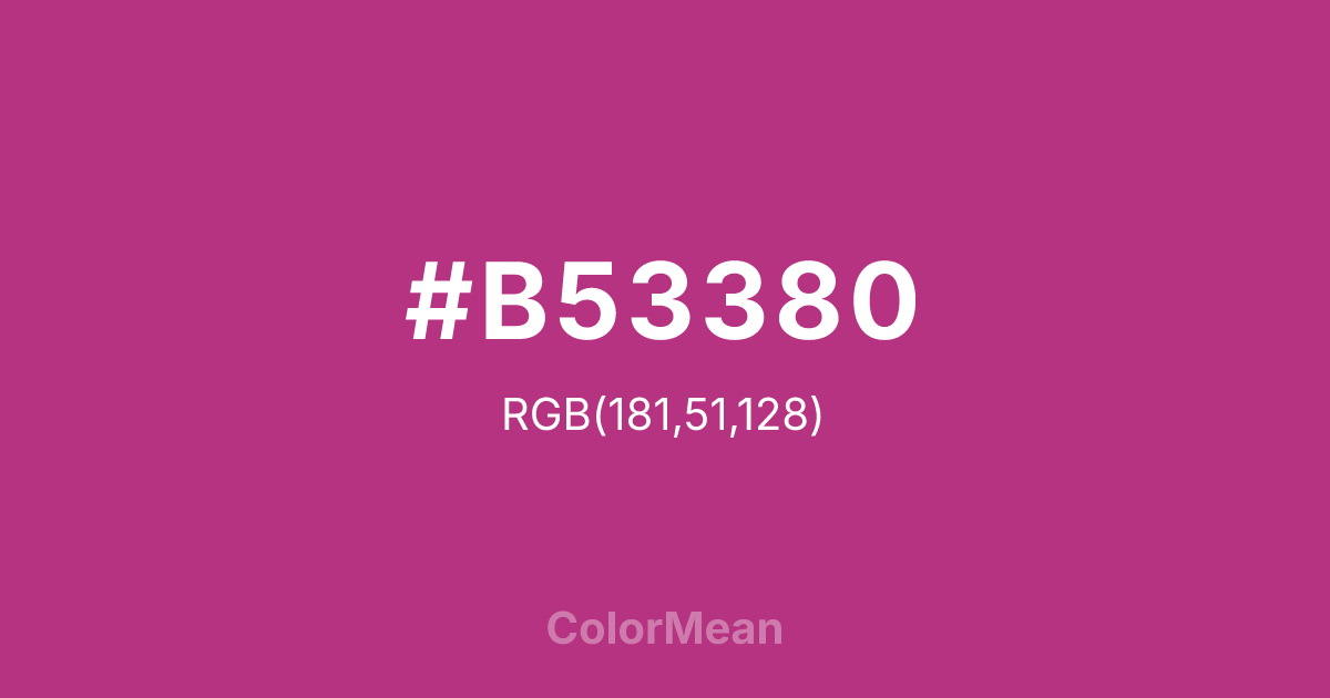 #B53380 color swatch