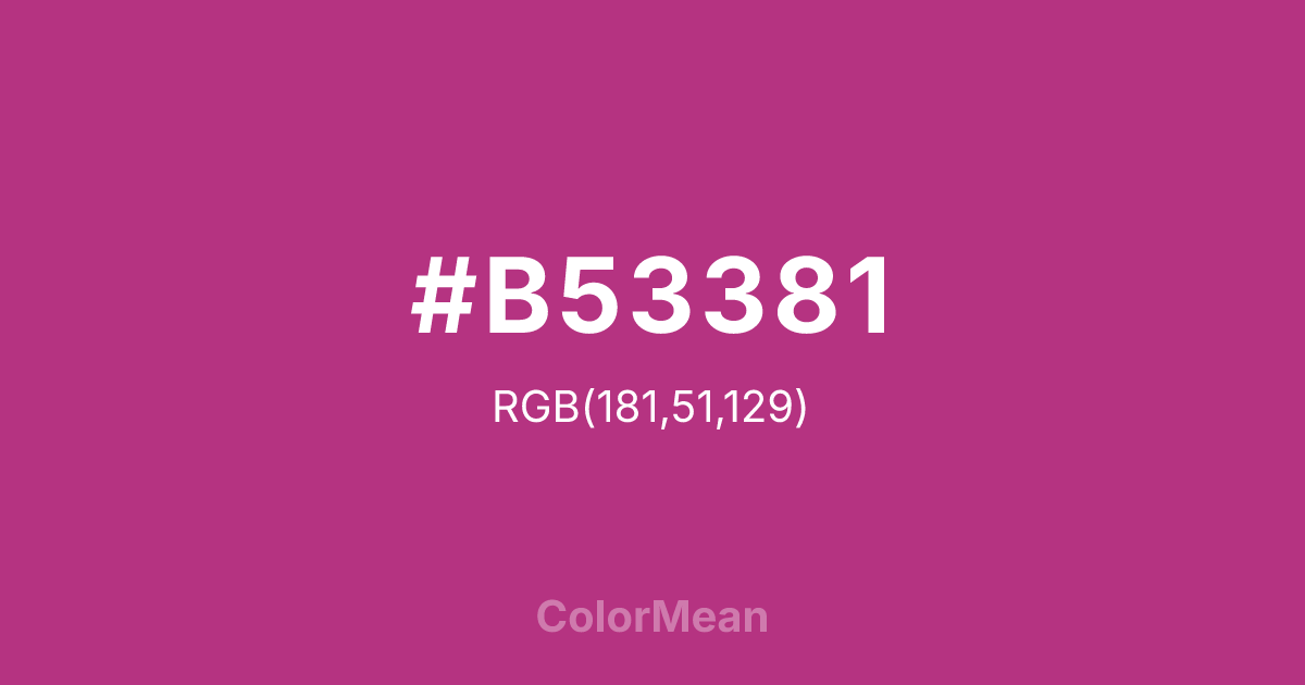 #B53381 color swatch