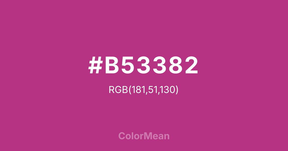 #B53382 color swatch