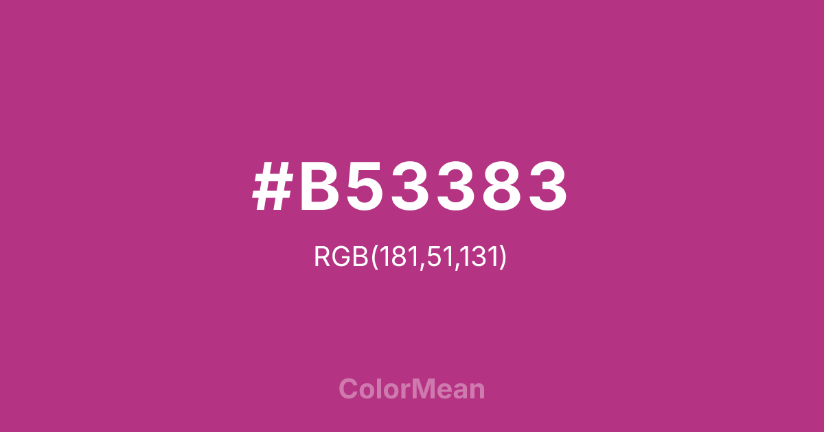 #B53383 color swatch