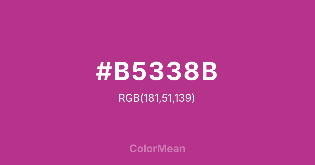 #B5338B color swatch