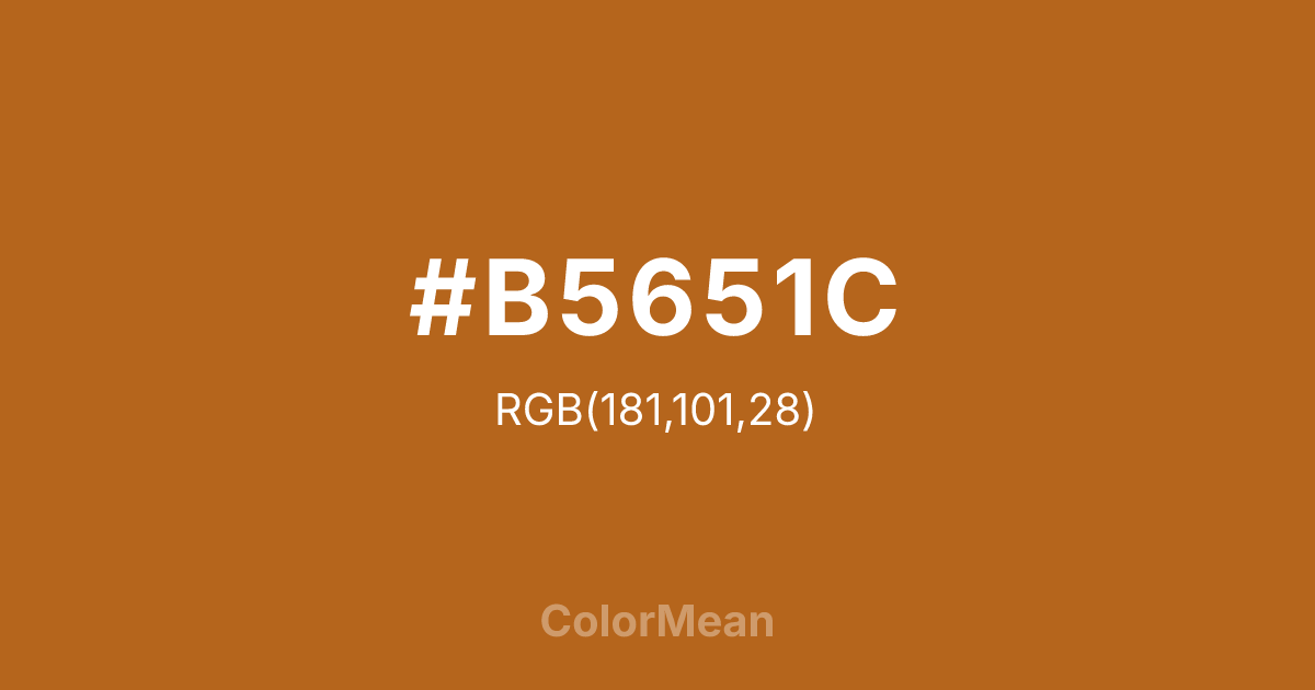 #B5651C color swatch