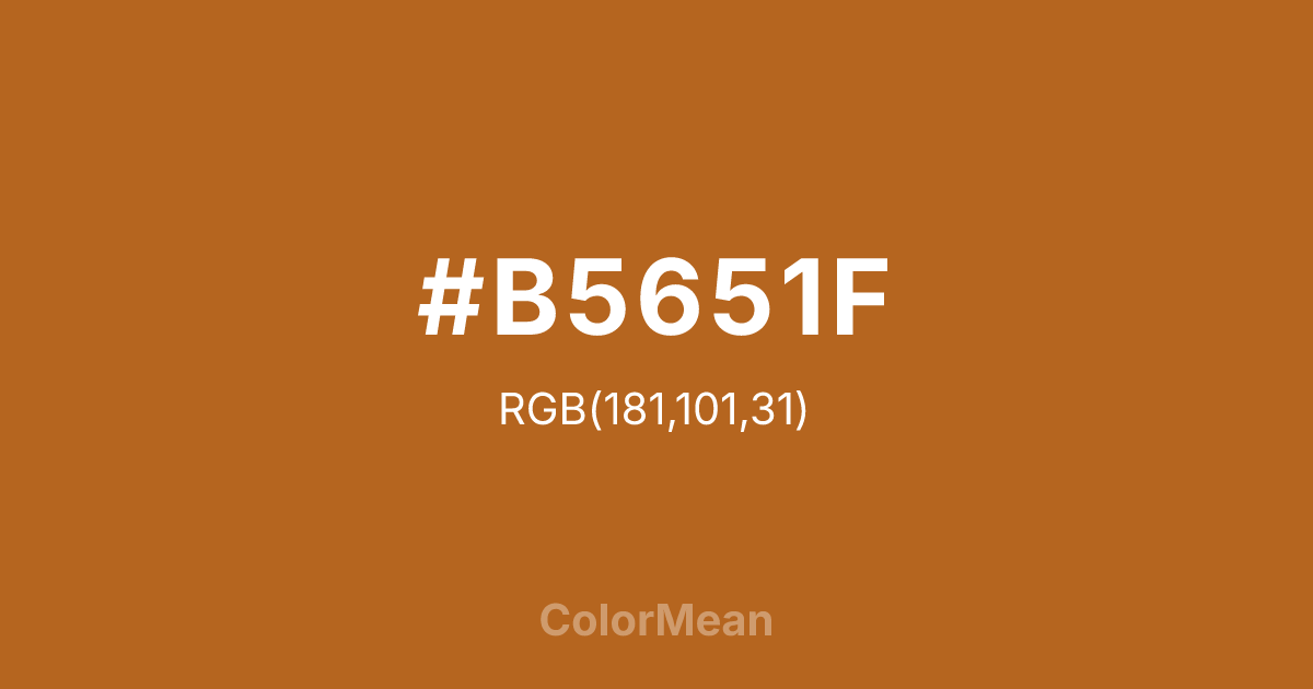 #B5651F color swatch