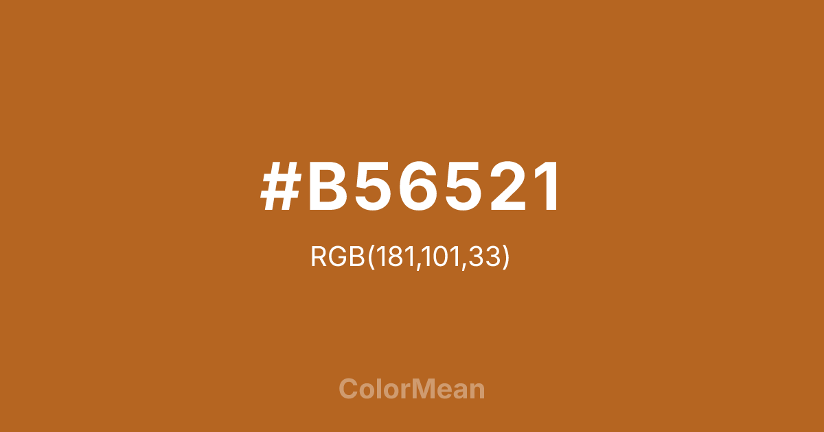 #B56521 color swatch