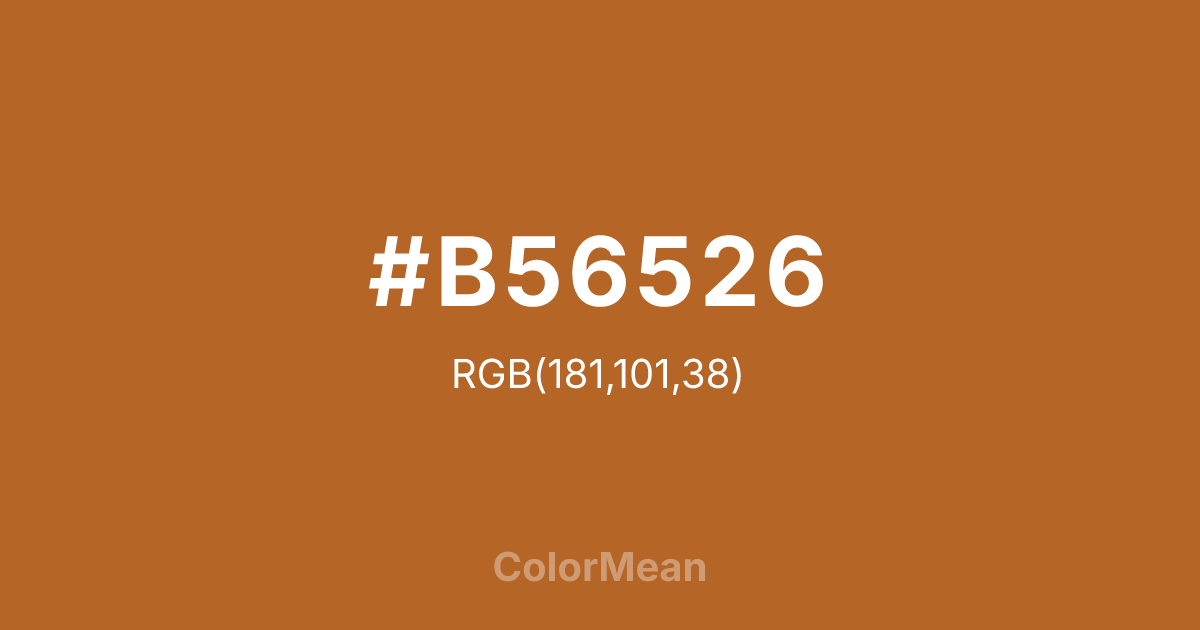 #B56526 color swatch