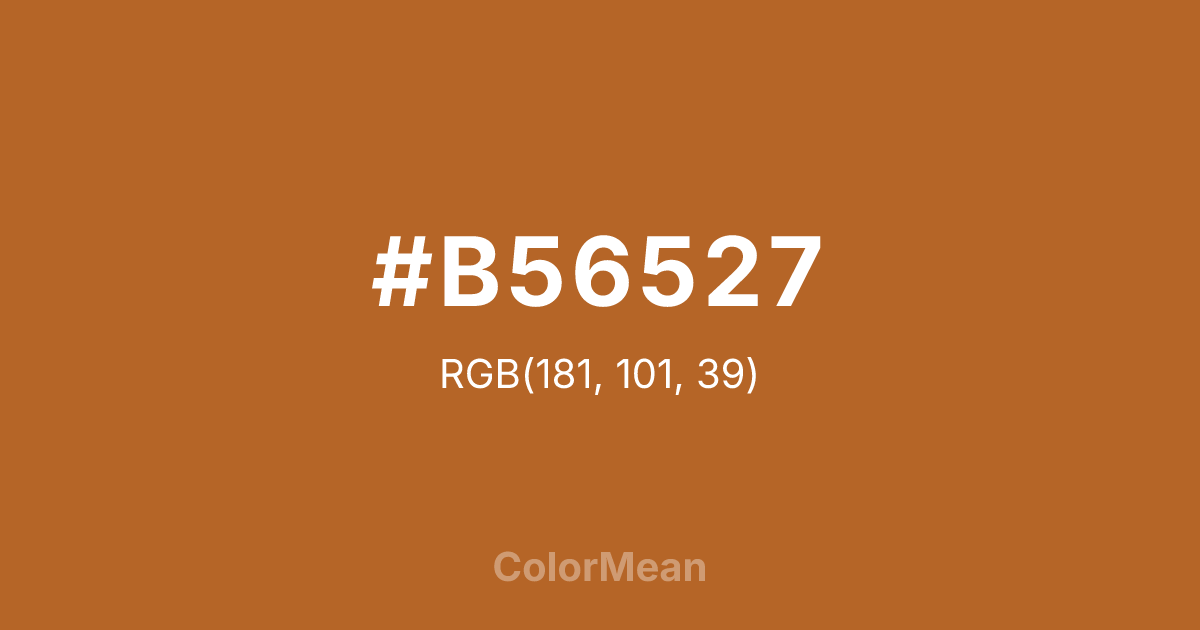 #B56527 color swatch