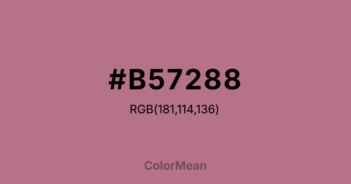 #B57288 color swatch