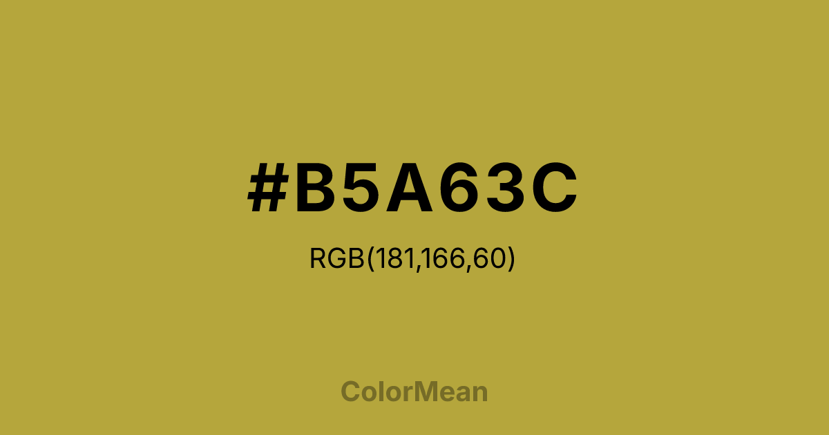 #B5A63C color swatch