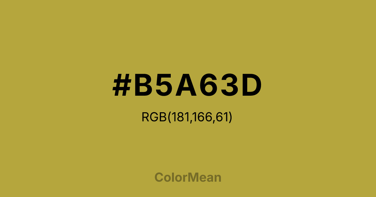 #B5A63D color swatch