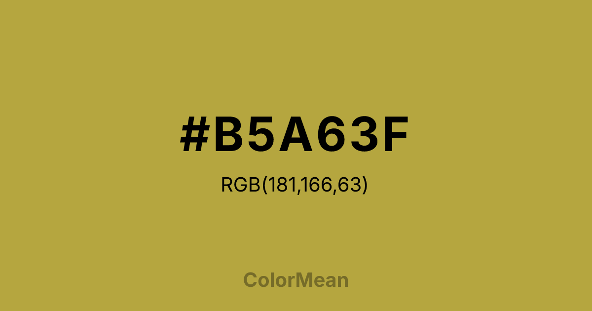 #B5A63F color swatch
