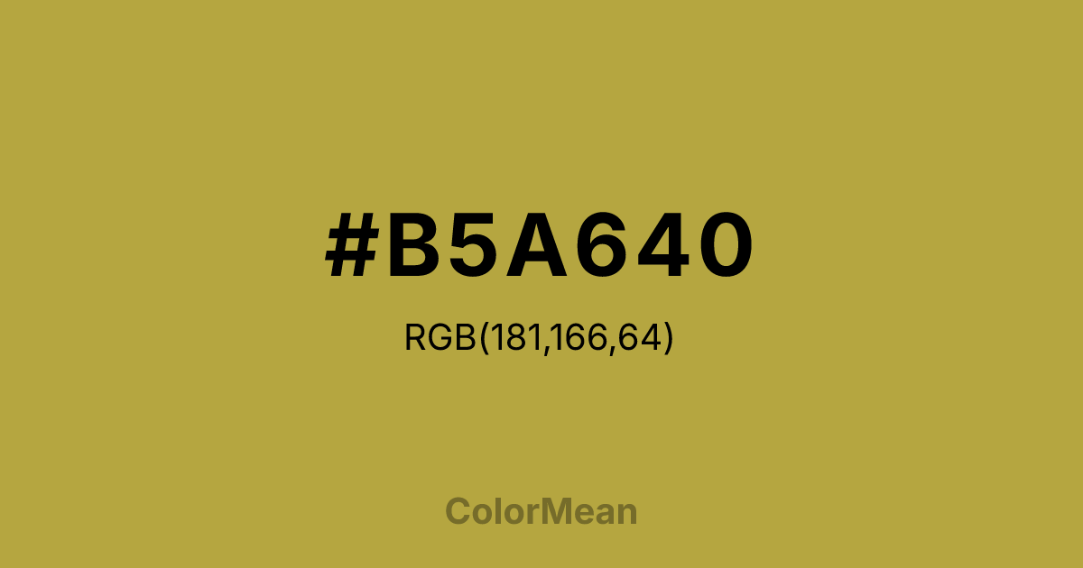 #B5A640 color swatch