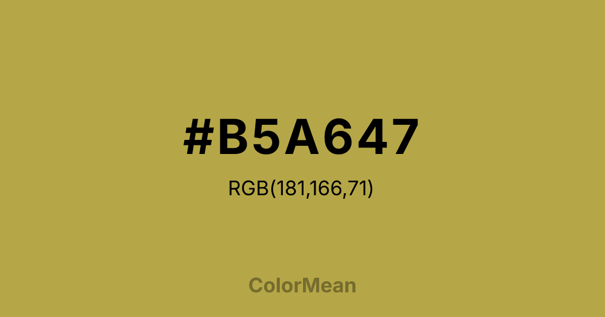 #B5A647 color swatch