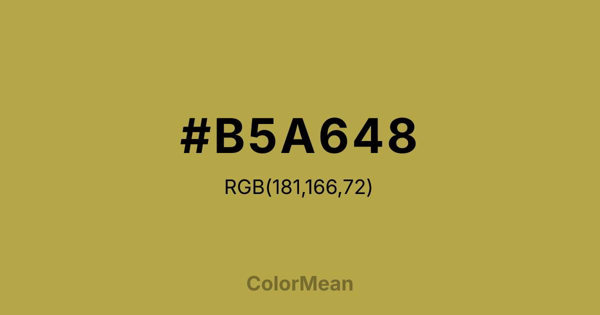 #B5A648 color swatch