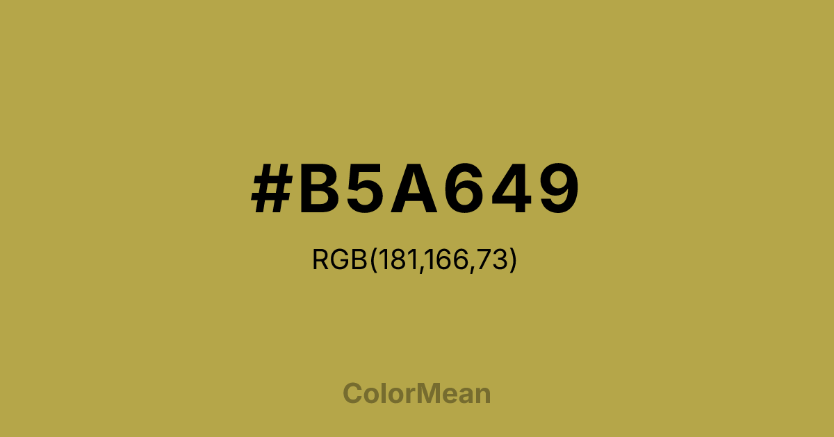 #B5A649 color swatch
