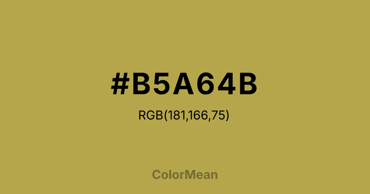#B5A64B color swatch