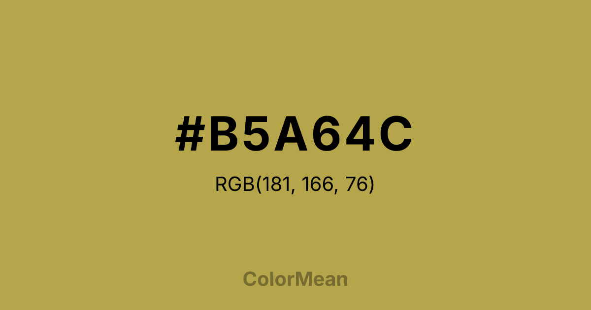 #B5A64C color swatch