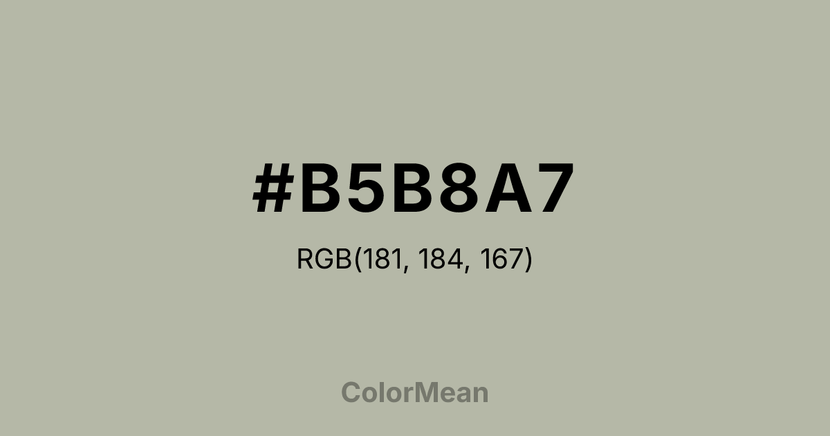 #B5B8A7 color swatch