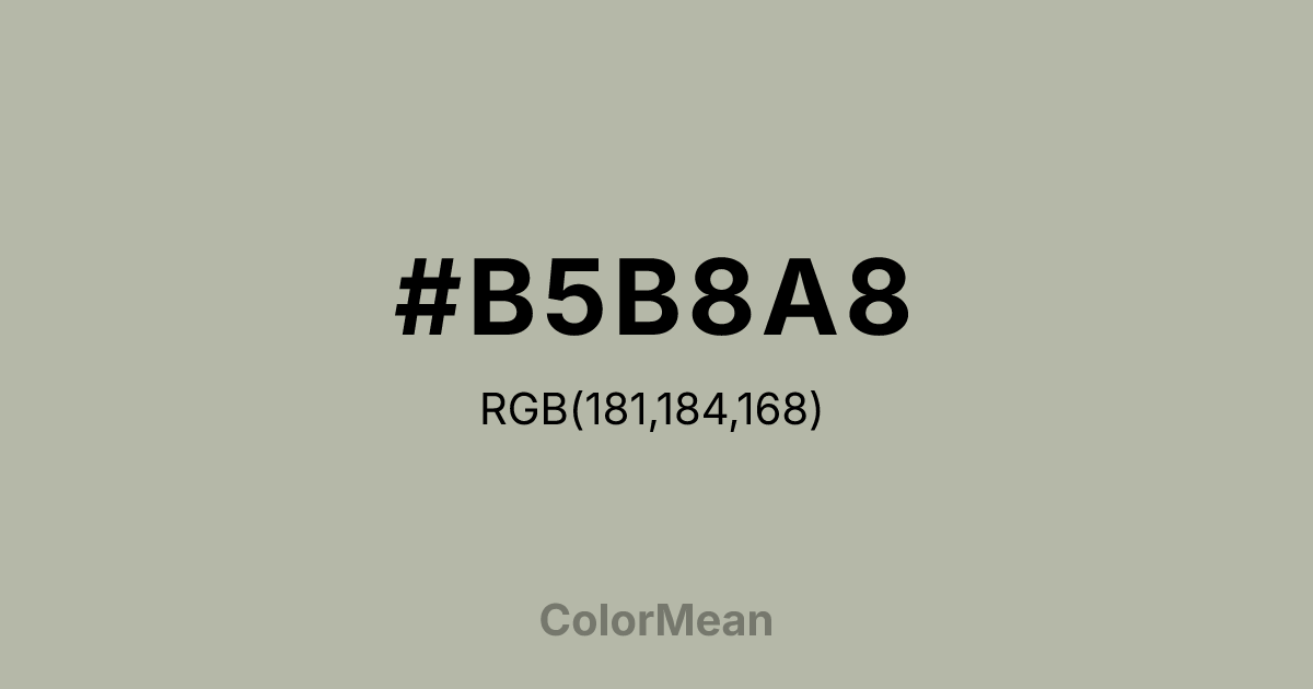 #B5B8A8 color swatch