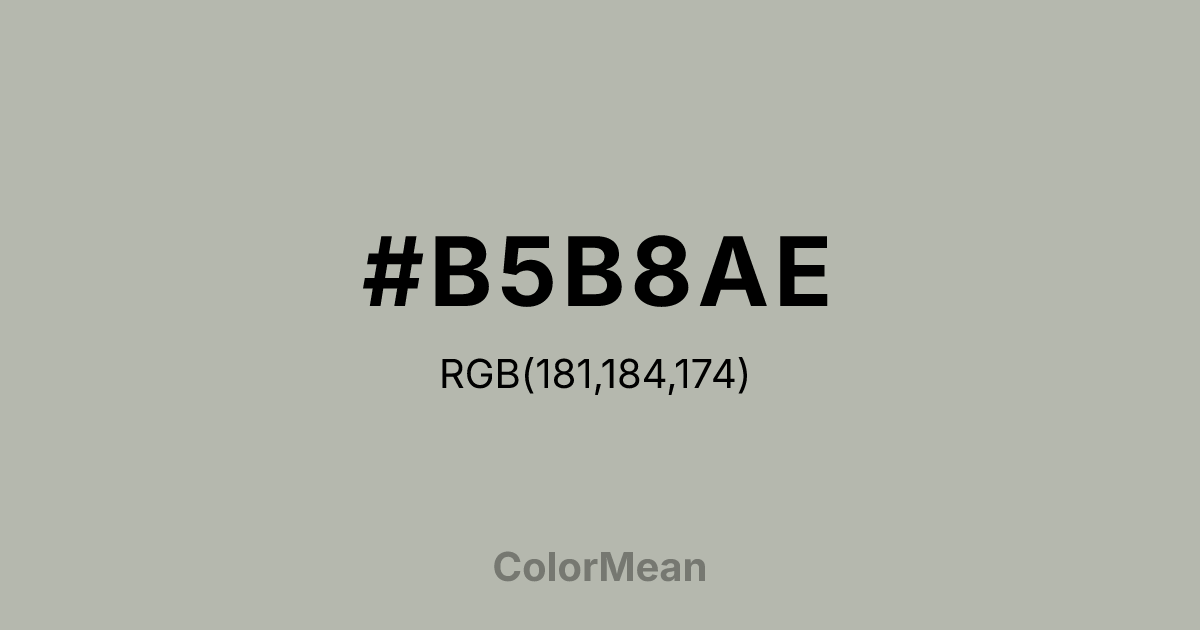 #B5B8AE color swatch