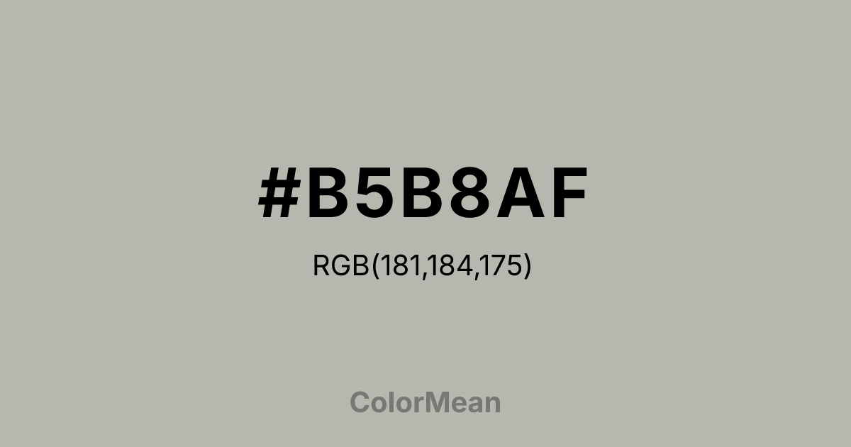 #B5B8AF color swatch