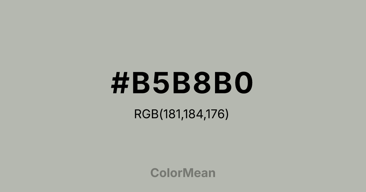 #B5B8B0 color swatch