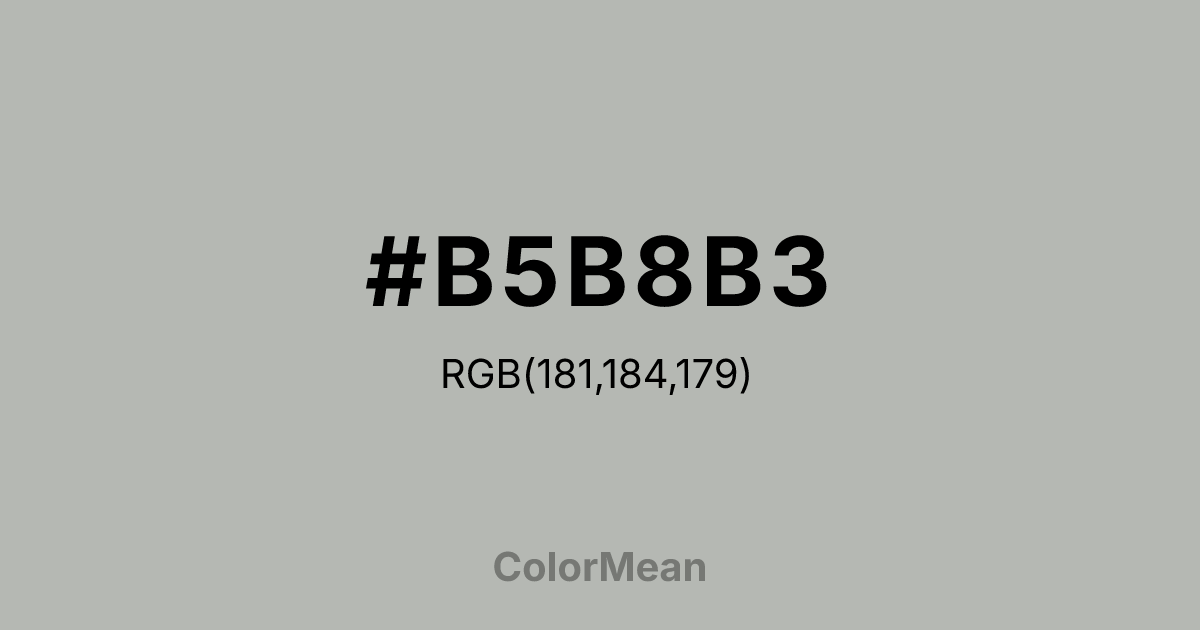 #B5B8B3 color swatch