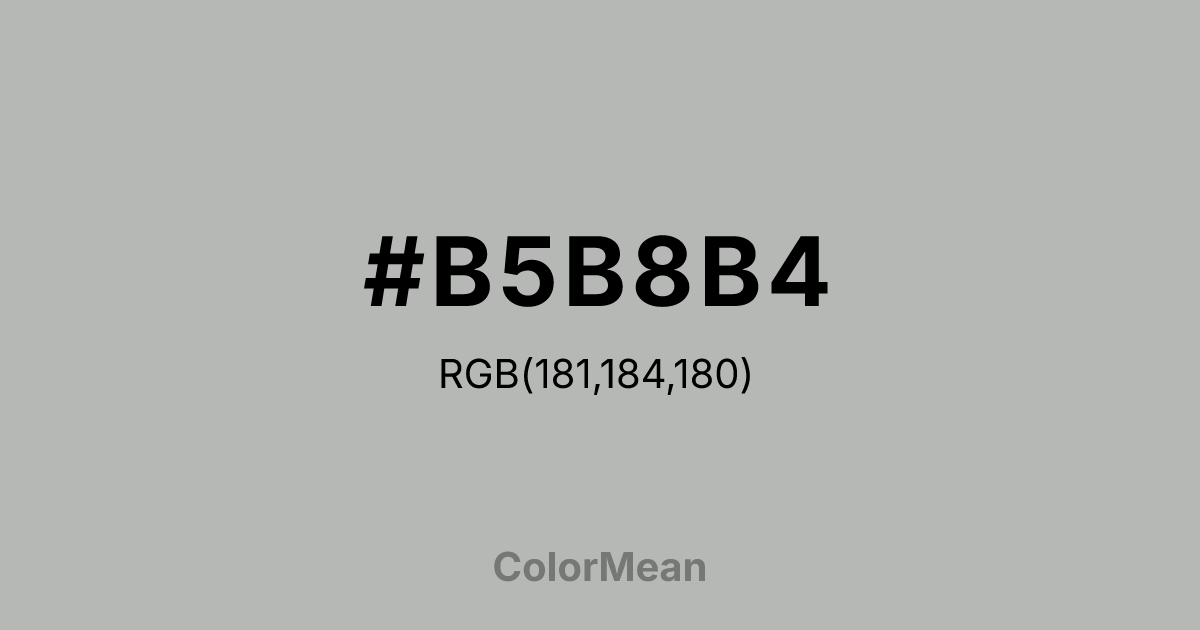#B5B8B4 color swatch