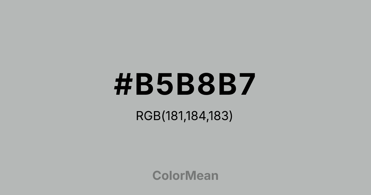 #B5B8B7 color swatch