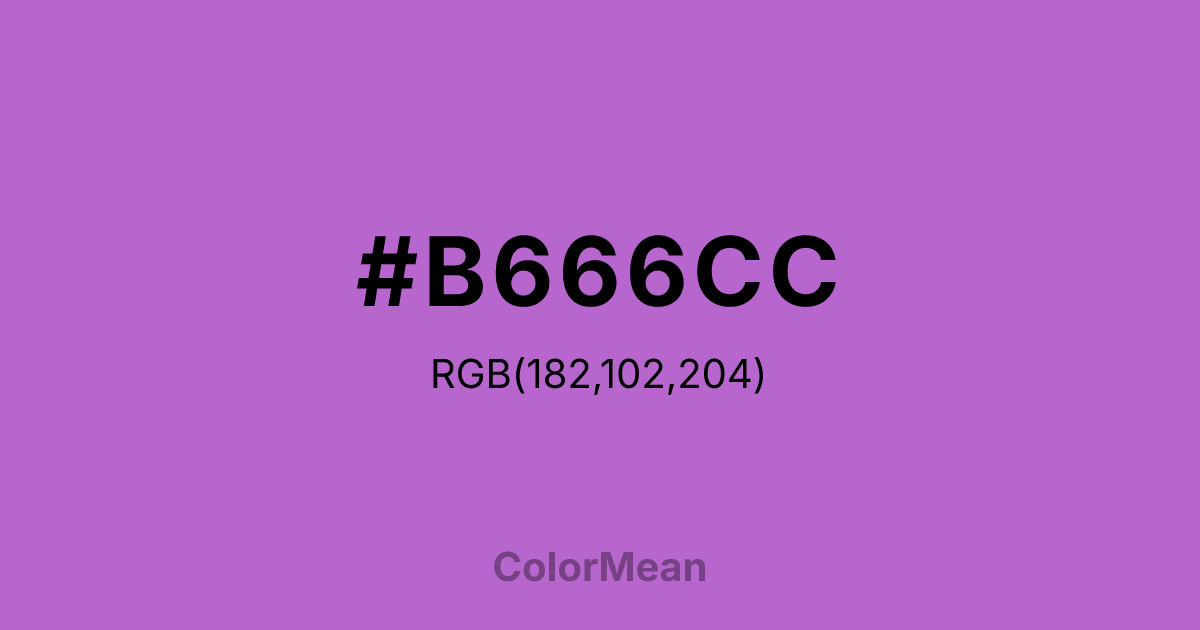 #B666CC color swatch