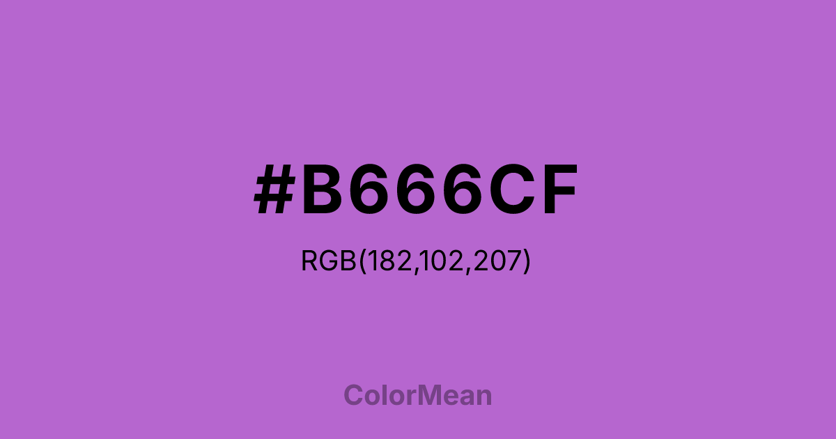 #B666CF color swatch